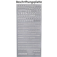 ABC | abc | 123 geschwungen Höhe 5-7  mm silber