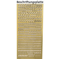 ABC | abc | 123 geschwungen Höhe 5-7  mm gold