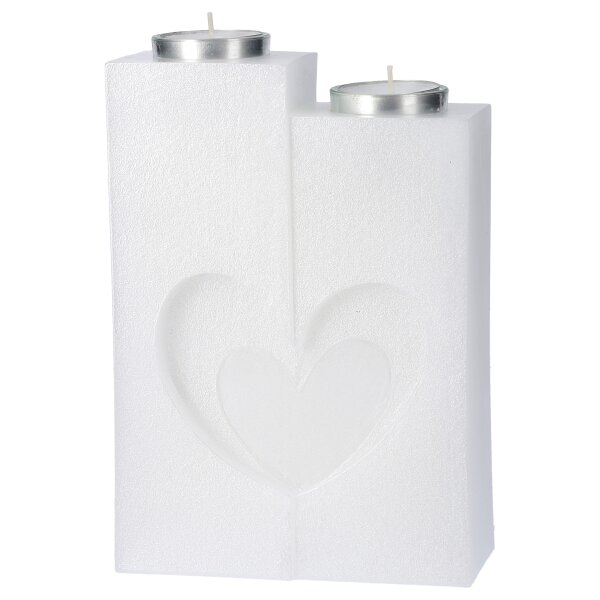 Premium Formkerze Stufenkerze mit Herz