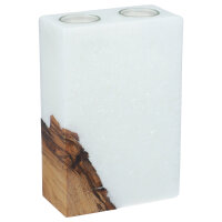 Edler Crystal Kerzenrohling mit Holzeinlage 140 x 70 x...