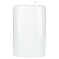Oval 2-Docht abgerundet 220 x 135 x 70 glatt weiß...