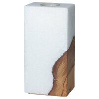 Edler Crystal Kerzenrohling mit Holzeinlage 100 x 70 x...