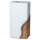 Edler Crystal Kerzenrohling mit Holzeinlage 100 x 70 x 200 mm, weiß