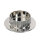Kerzenhalter silber mit gerilltem Rand D 6cm