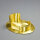 Kerzenhalter Gold, Messing 9x6cm oval
