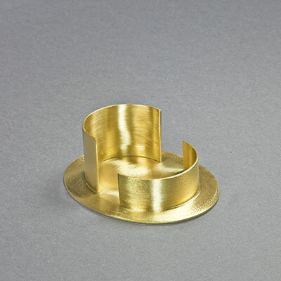 Kerzenhalter Gold, Messing 7x5cm oval