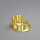 Kerzenhalter Gold, Messing 7x5cm oval
