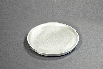 Kerzenteller silber, Messing/Aluminium D 12cm