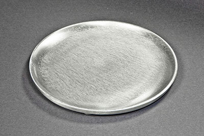 Kerzenteller silber, Messing/Aluminium D 17cm