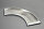 Kerzenteller Bogen - Messing, silber