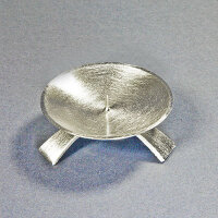 Kerzenhalter silber, Metall/Messing, 3-Fuss D9,5cm