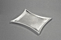 Kerzenteller silber, Messing/Metall 11x7cm konkav