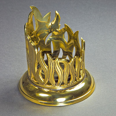 Kerzenhalter gold, Messing, Flamme D 7cm