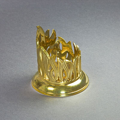 Kerzenhalter gold, Messing, Flamme D 5cm