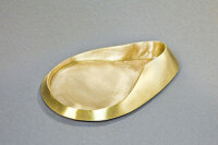 Kerzenteller gold, Messing 13x9cm
