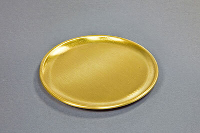 Kerzenteller gold, Messing D 14cm