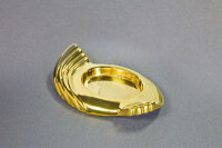Kerzenteller gold, Messing 6,5x4,5cm innen