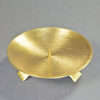 Kerzenhalter gold, Messing, 3-Fuss D 13cm
