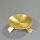 Kerzenhalter gold Messing, 3-Fuss gold D 9,5cm