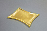 Kerzenteller gold, Messing 11x7cm konkav