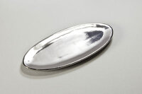 Kerzenteller silber 16x7cm - Keramik
