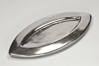 Kerzenteller silber 20x9cm - Keramik