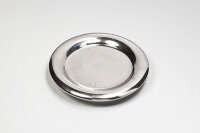 Kerzenteller silber D 10cm - Keramik