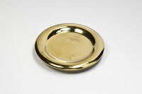 Kerzenteller gold D 10cm - Keramik