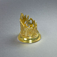 Kerzenhalter Metall/Messing, Flamme gold D 4cm