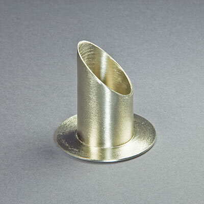 Kerzenhalter Metall/Messing, silber D 4cm innen