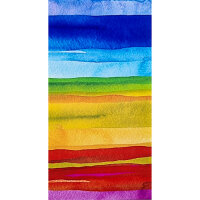 Wachsplatte Aquarell Regenbogen 20x10cm
