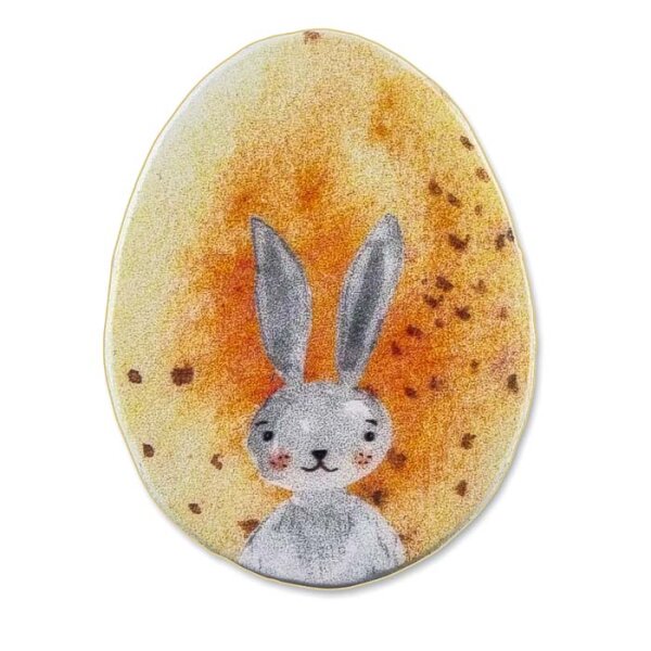 Wachsmotiv Ei mit Hase 5,5x4,0cm