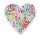 Wachsmotiv Buntes Blumenherz 7,5 x 7,5 cm
