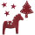 Wachsmotiv Nordisches Set bordeaux: Pferd, Tannenbaum, 3 kleine Sterne