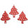 Wachsmotiv Tannenbaum klein Weihnachtstimmung, 3St.