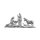 Wachsmotiv Heilige Familie silber 5,7x2,1cm