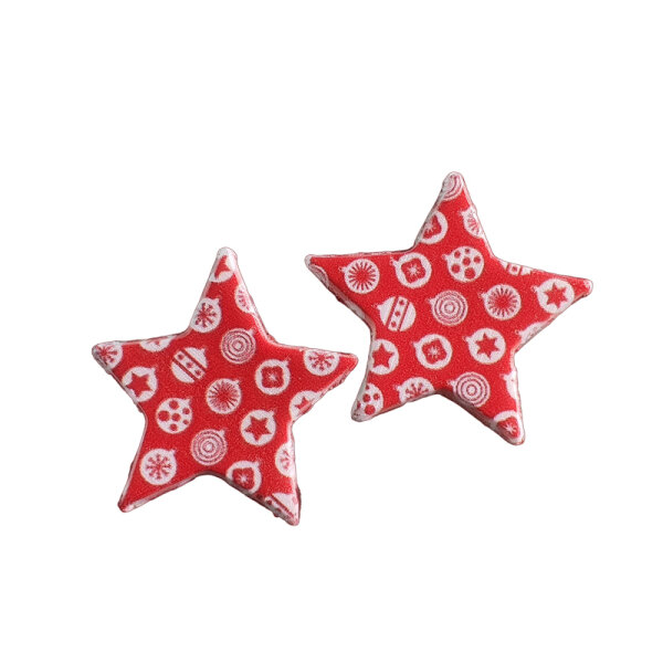 Wachsmotiv Stern groß Weihnachtsstimmung, 2St. 3,2x3,2cm
