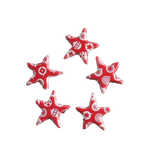 Wachsmotiv Sterne klein Weihnachtsstimmung, 5St.1,7x1,7cm
