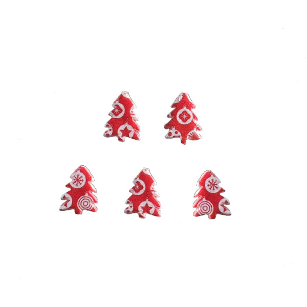 Wachsmotiv Tannenbaum mini Weihnachtstimmung, 5St.1,3x0,8cm