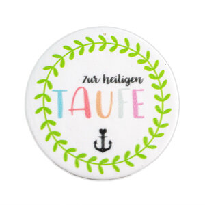 Wachsmotiv Rundes Wachsbild Zur Heiligen Taufe 5,7cm D