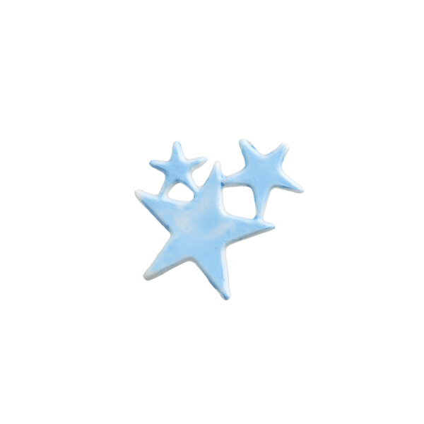 Wachsmotiv Sternengruppe hellblau 3x4cm