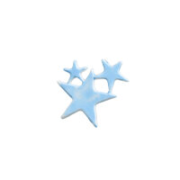 Wachsmotiv Sternengruppe hellblau 3x4cm