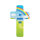 Wachsmotiv Kreuz mit Landschaft u. Regenbogen 9,7x6cm