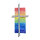 Wachsmotiv Kreuz mit Hintergrund Regenbogen-Farben 11,5x6cm