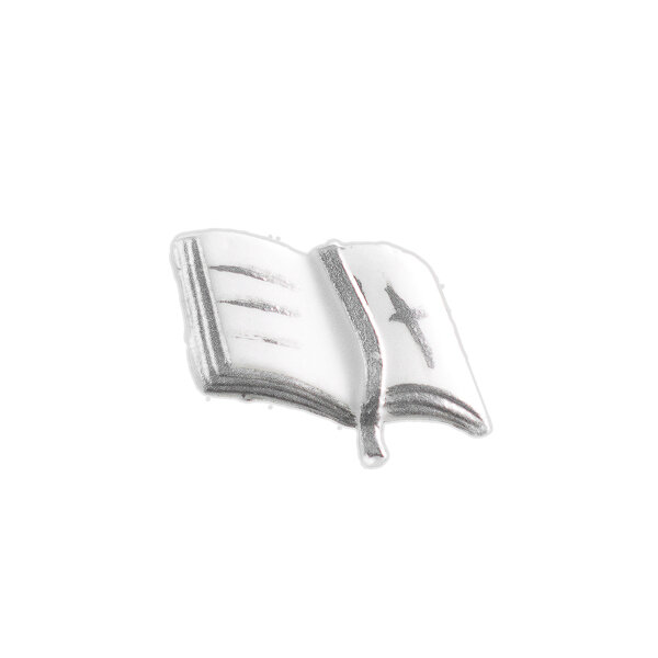 Wachsmotiv Bibel offen mit Band, silber  2x4 cm