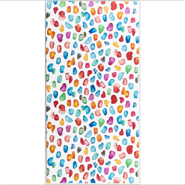 Wachsplatte Tupfen bunt  20x10cm
