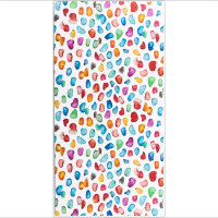 Wachsplatte Tupfen bunt  20x10cm