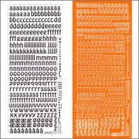Sticker Kleinbuchstaben 9mm orange