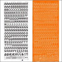 Sticker Großbuchstaben 9mm orange