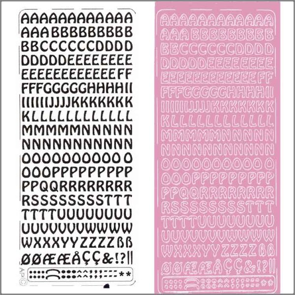 Sticker Großbuchstaben 9mm flieder